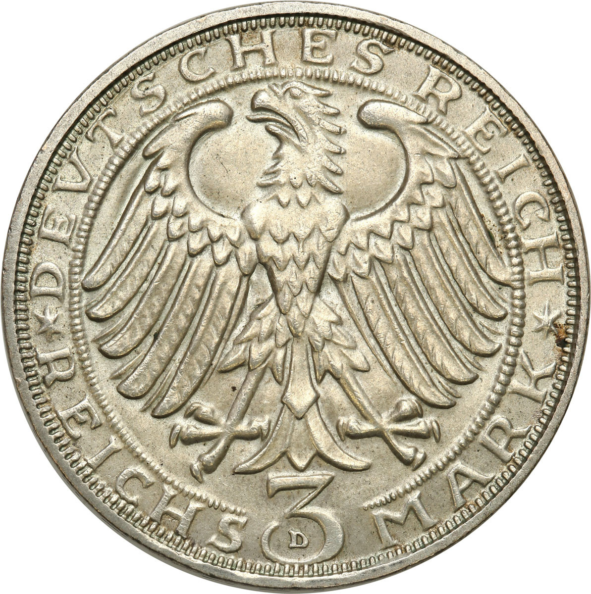 Niemcy, Weimar. 3 Marki 1928 D, Monachium - RZADKIE